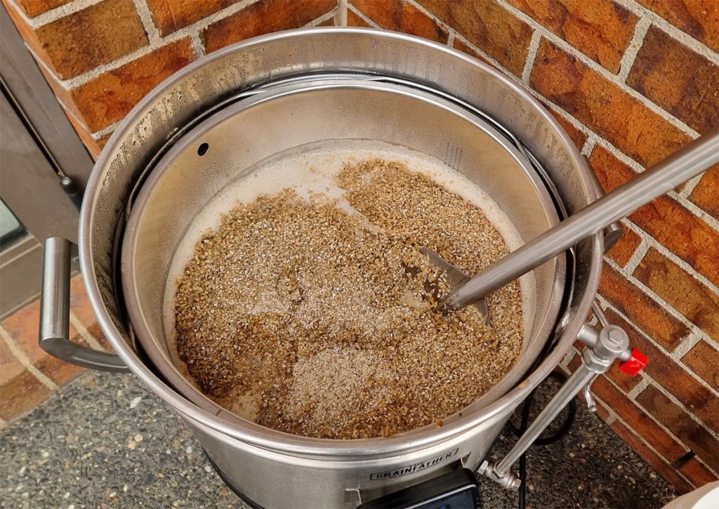 mashing in a pilsner