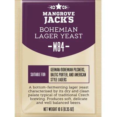 Mangrove jacks M84 bohemian lager yeast 10g